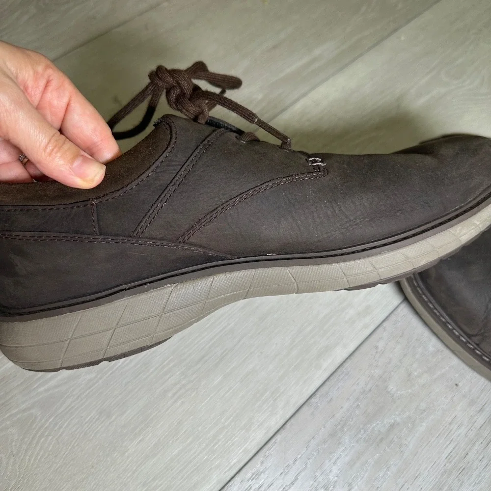 Merrell World Vue brown men's leather Oxford business casual dress‎ shoes 10.5w
